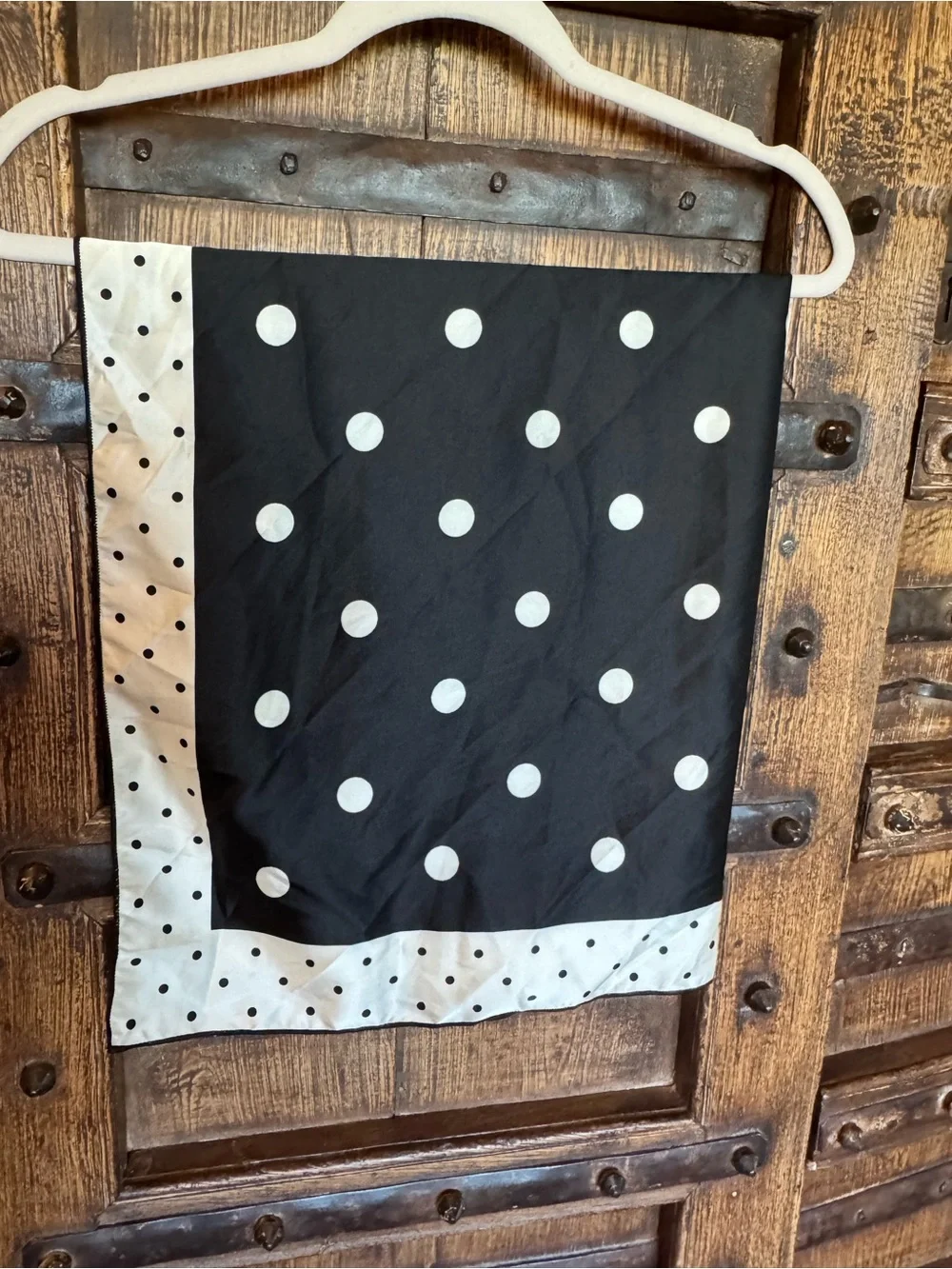 AE Black and White Polka Dot Scarf